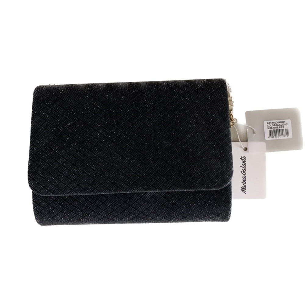 MARINA GALANTI Black Shimmery Crossbody Clutch